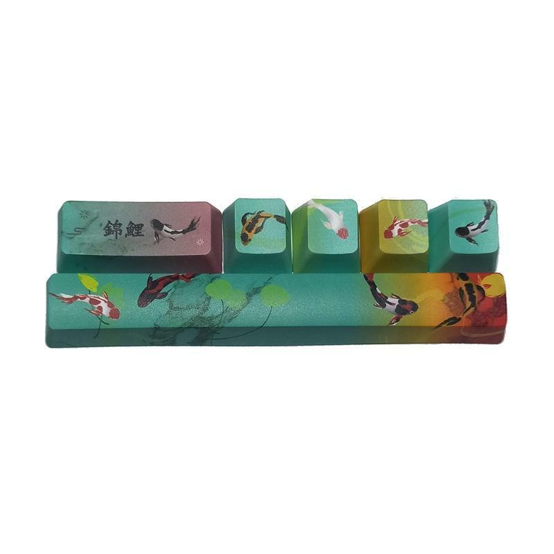 DIY PBT Keycaps 6pcs Spacebar Enter Arrow Keys OEM Profile for MX Kailh Switch