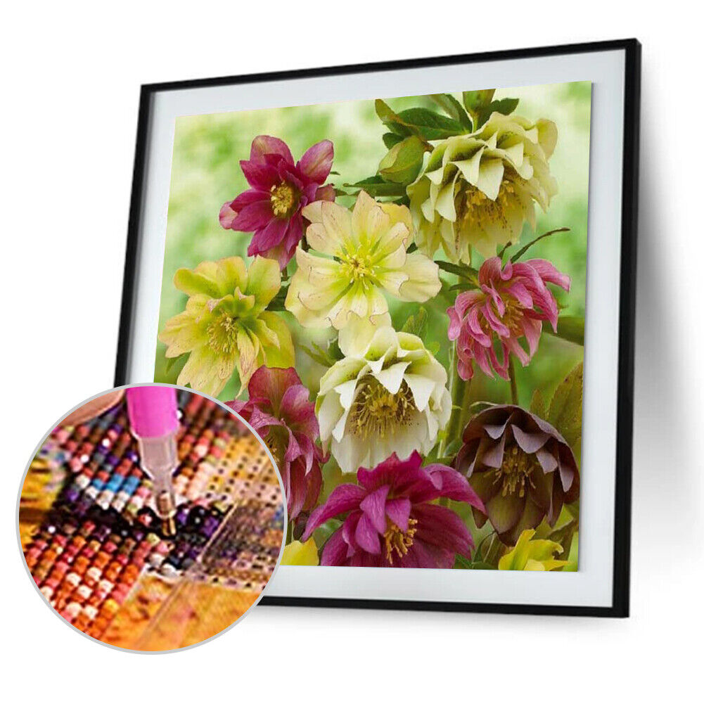 5D Full Round Drill Diamond Painting diy Flowers Needlework Decor (C1266)