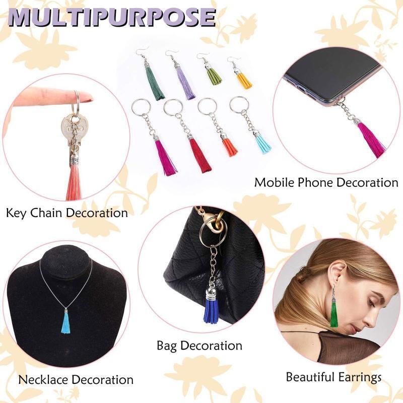 Tassel Jewelry Set Contains Tassels Earring Hooks Earring Keychain and Jump Ring