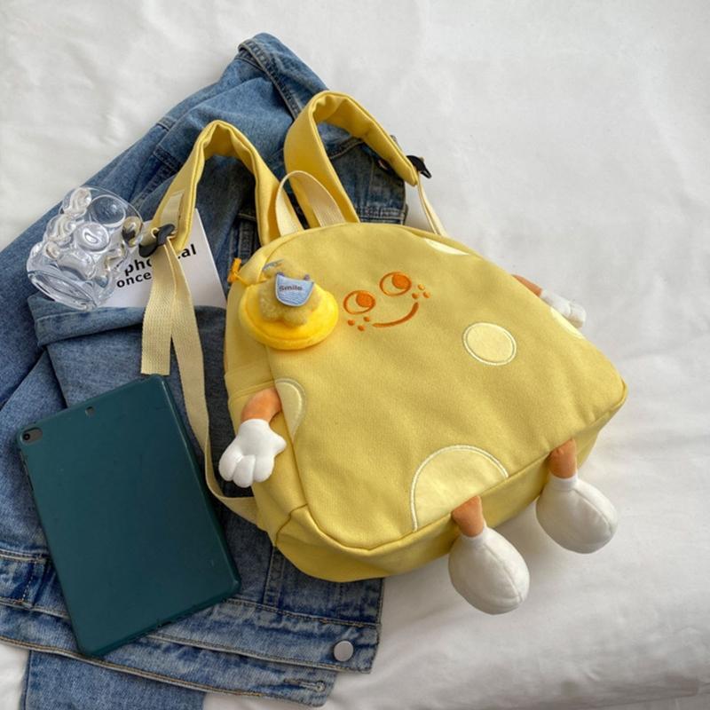 Women's Casual Holiday Daypack Cartoon Cheese Pattern Backpacks Cute Dating Bag