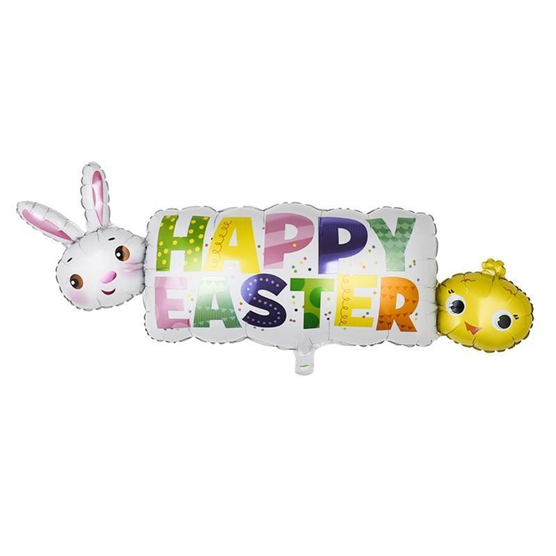 Happy Easter Bunny Aluminum Film Balloons Set of 10 Cartoon Animal Balloon