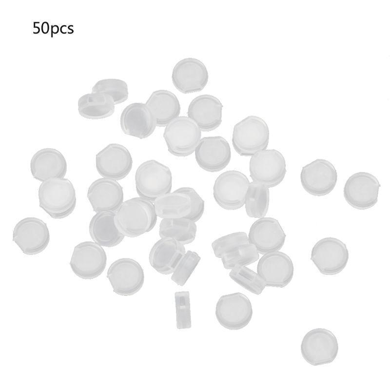 50Pcs Earring Pads Silicone Comfort Earring Cushions for Clips on Earrings Clear