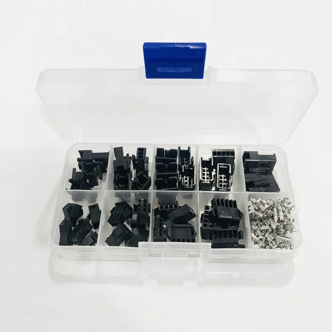 200pcs 2/3/4/5Pin 2.54mm Male/Female Pin Header Housing Wire Connector