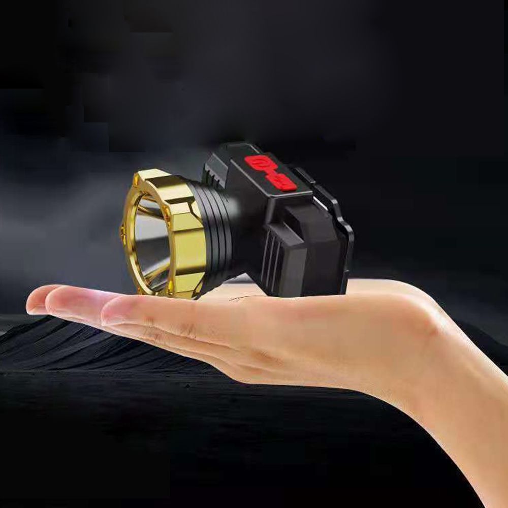 Glare Mini Waterproof Head Torch LED Headlamp USB Rechargeable Miner's Lamp