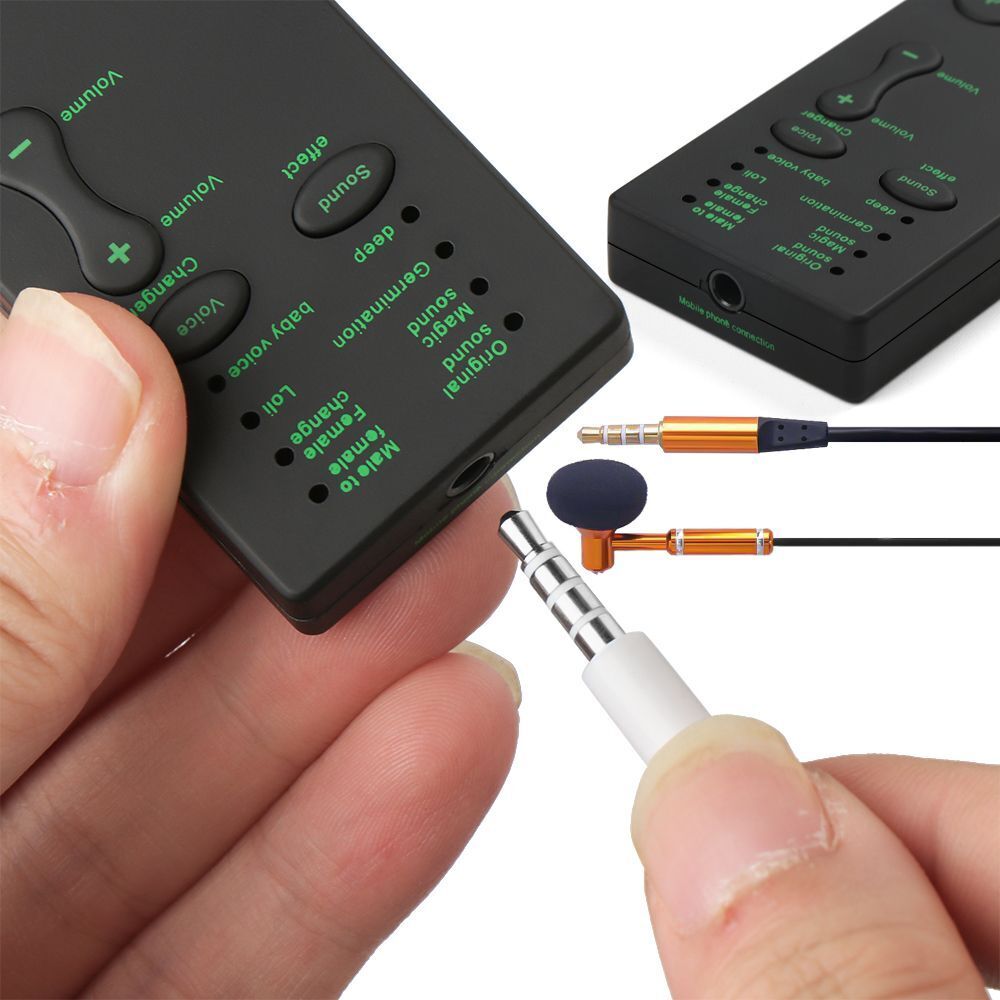 Adapter Voice Changer Device Sound Card Mic Disguiser For Computer Laptop Phone