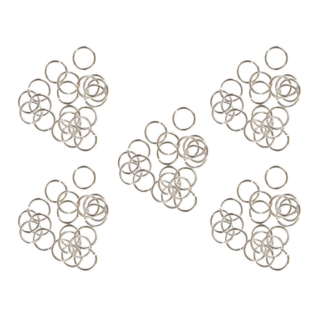 100 lot DIY Sterling  Jump Rings Bracelets 6mm Split Rings Key Chain