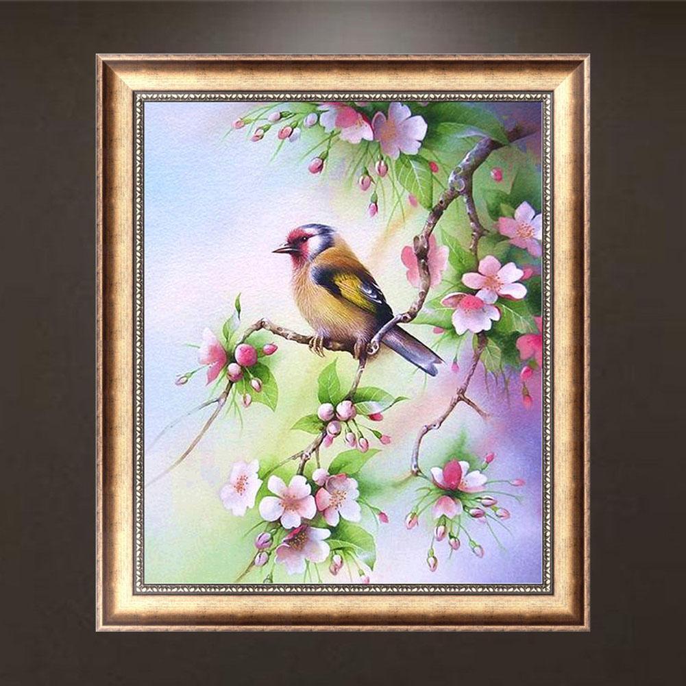 Frameless 5D Branch Bird Diamond Painting Embroidery DIY Craft Cross Stitch