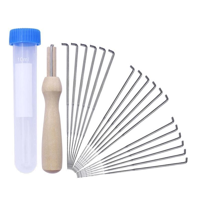 Felting Needles Sewing Needle Kit 20Pcs Wool Felt Pocked Needles with Handle