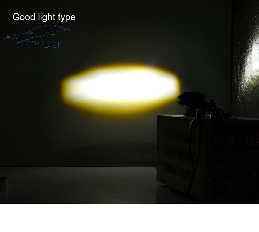 1pc For Motorcycle ATV LED Headlight w/ Mini Projector Lens Auxiliary Spotlight