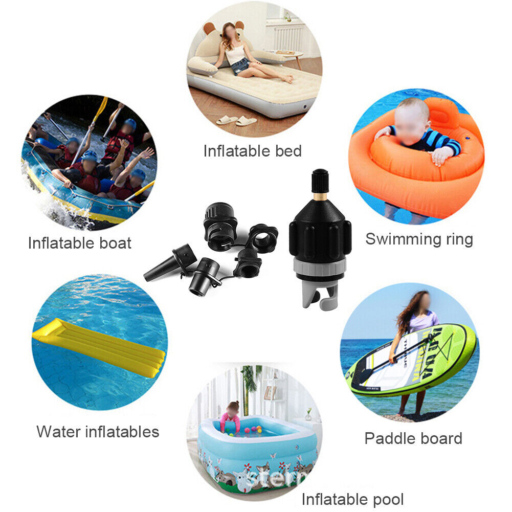 Paddle Air Valve Adaptor Inflatable Boat Kayak Tire Compressor Converter
