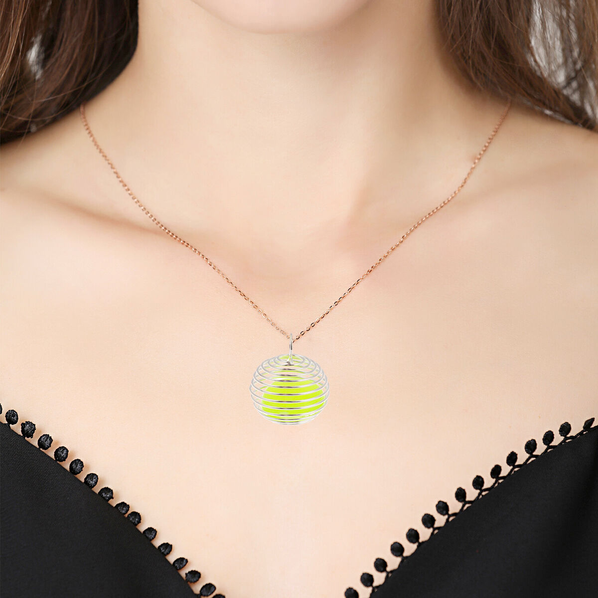 Jewelry Making Charms Necklace Cage Pendants Stone Holder Spiral Bead Cages