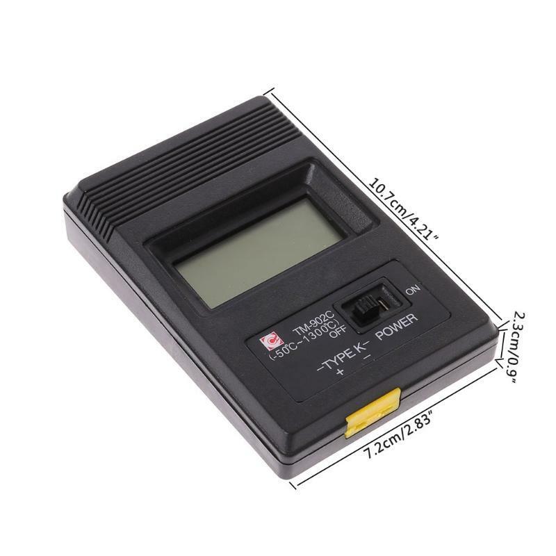 Temperature Meter K Type LCD Digital Thermo meter Thermocouple Probe 1300