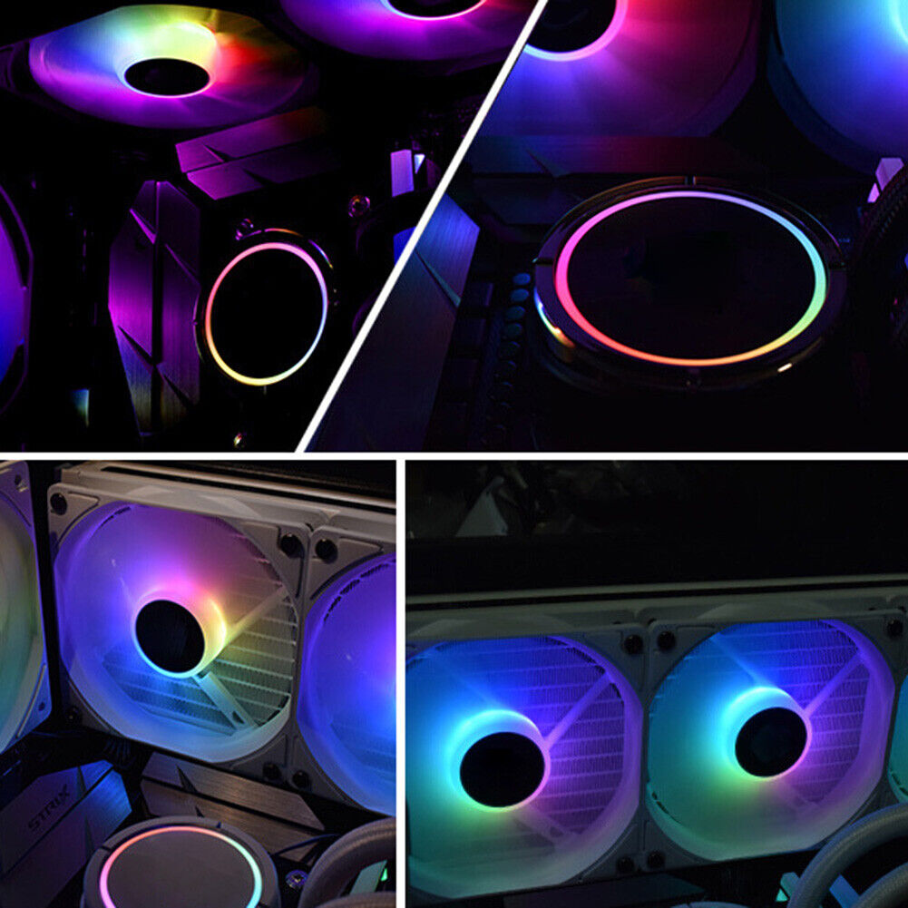 ID-COOLING XF-12025 12cm 3 Pin ARGB CPU Fan DC 12V Colorful Cooler Radiator