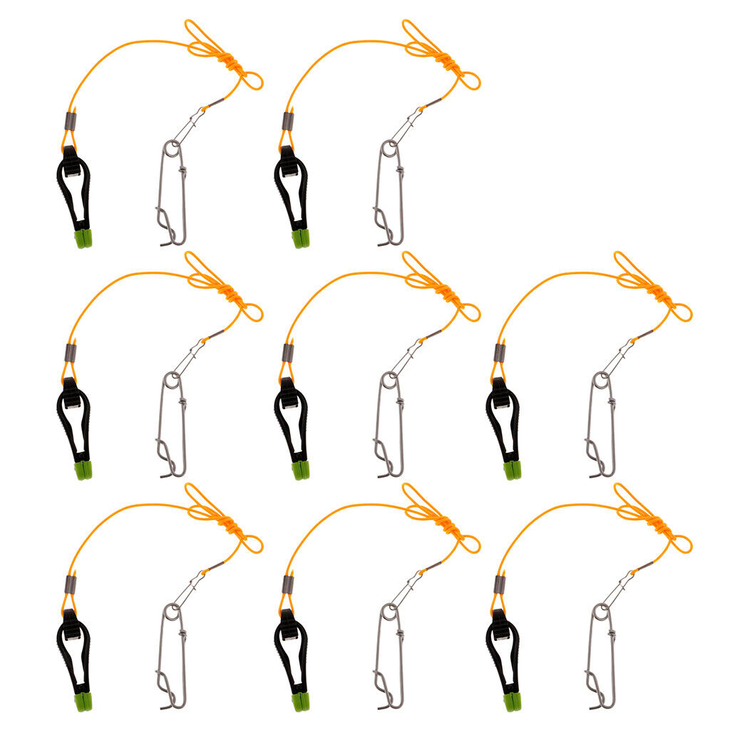 8pcs  Plus Release Clip  with 17" Leader Long  Snaps