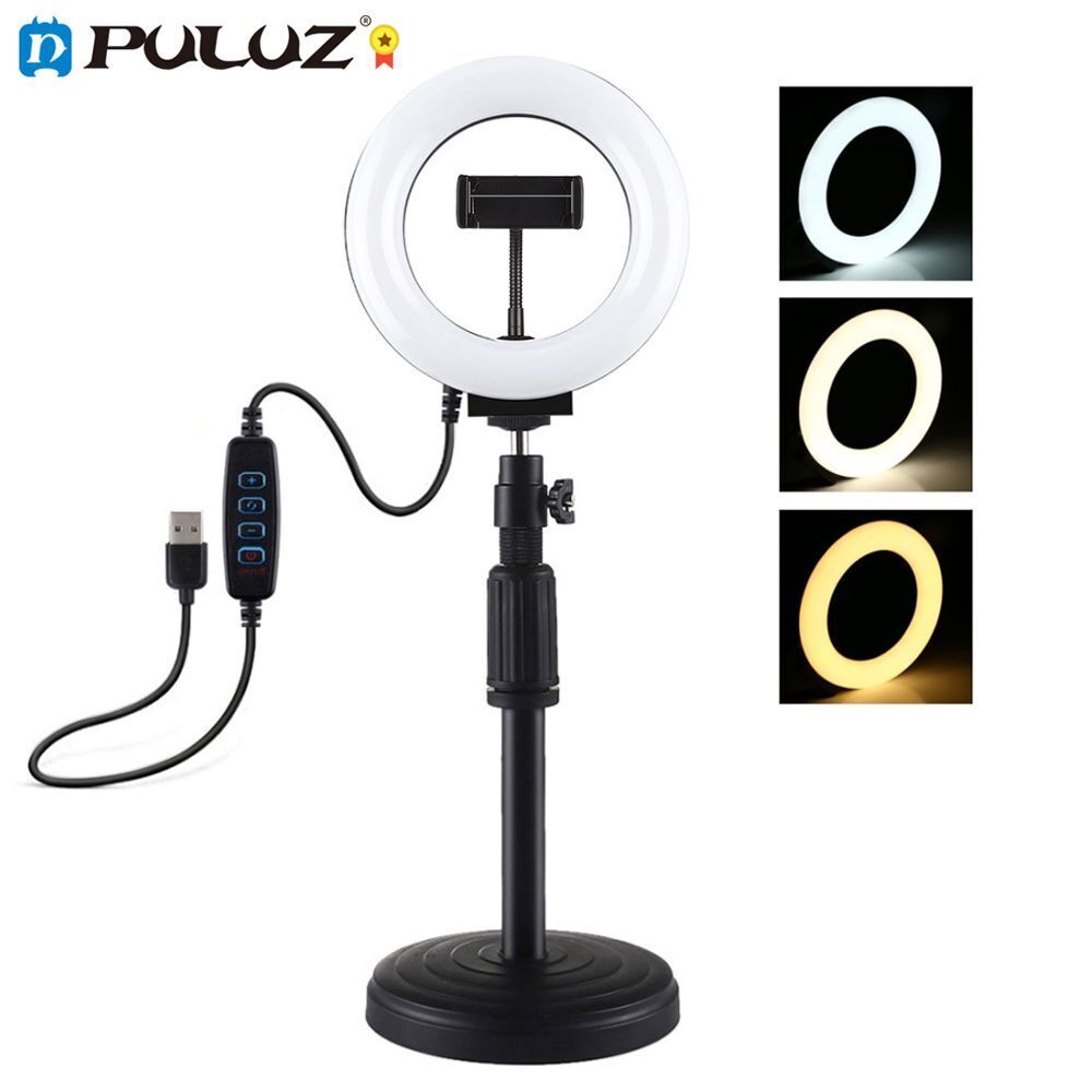 Surface 3 Color Temperature Desktop Stand LED Ring Light Video Light Kits