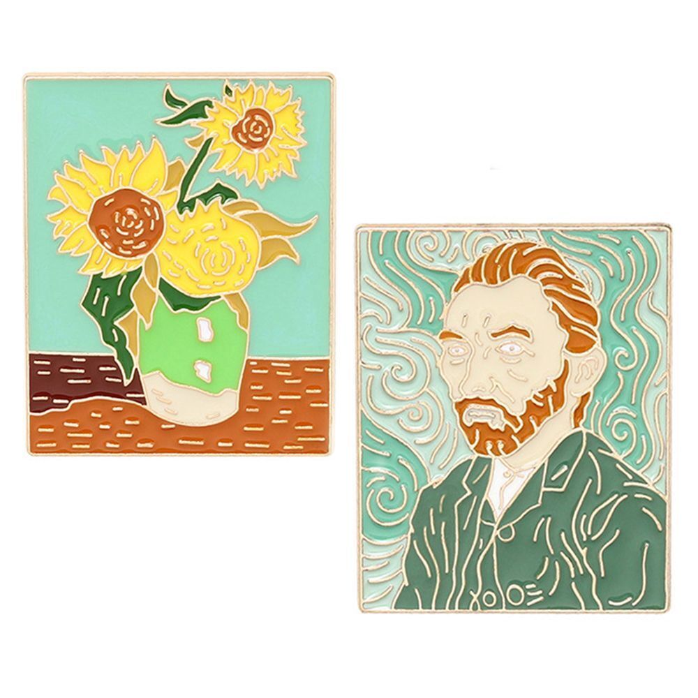 Accessories Van Gogh Kwai Pin Van Gogh Brooch Costume Jewelry Enamel Badge