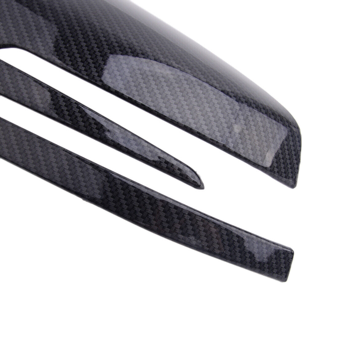 1Pair Carbon Fiber Black Side Wing Mirror Cover Cap Fit For Mercedes Benz W176