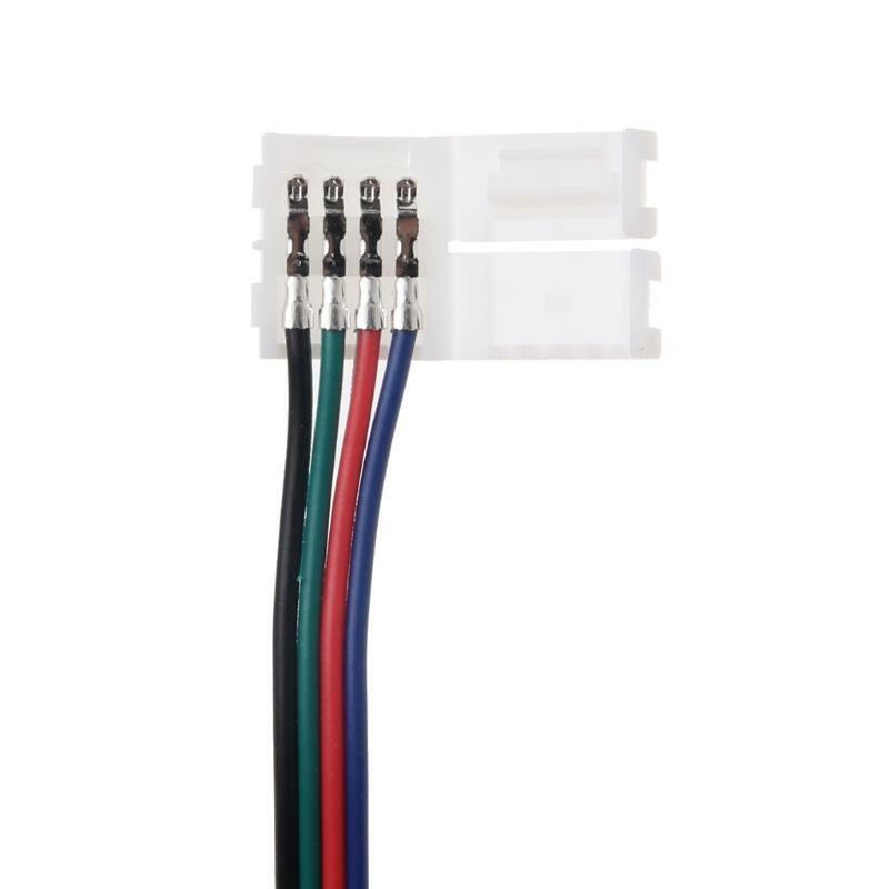 4 Pin 10mm 17cm RGB LED Strip Light Adapter Connector Wire For 5050 LED Light