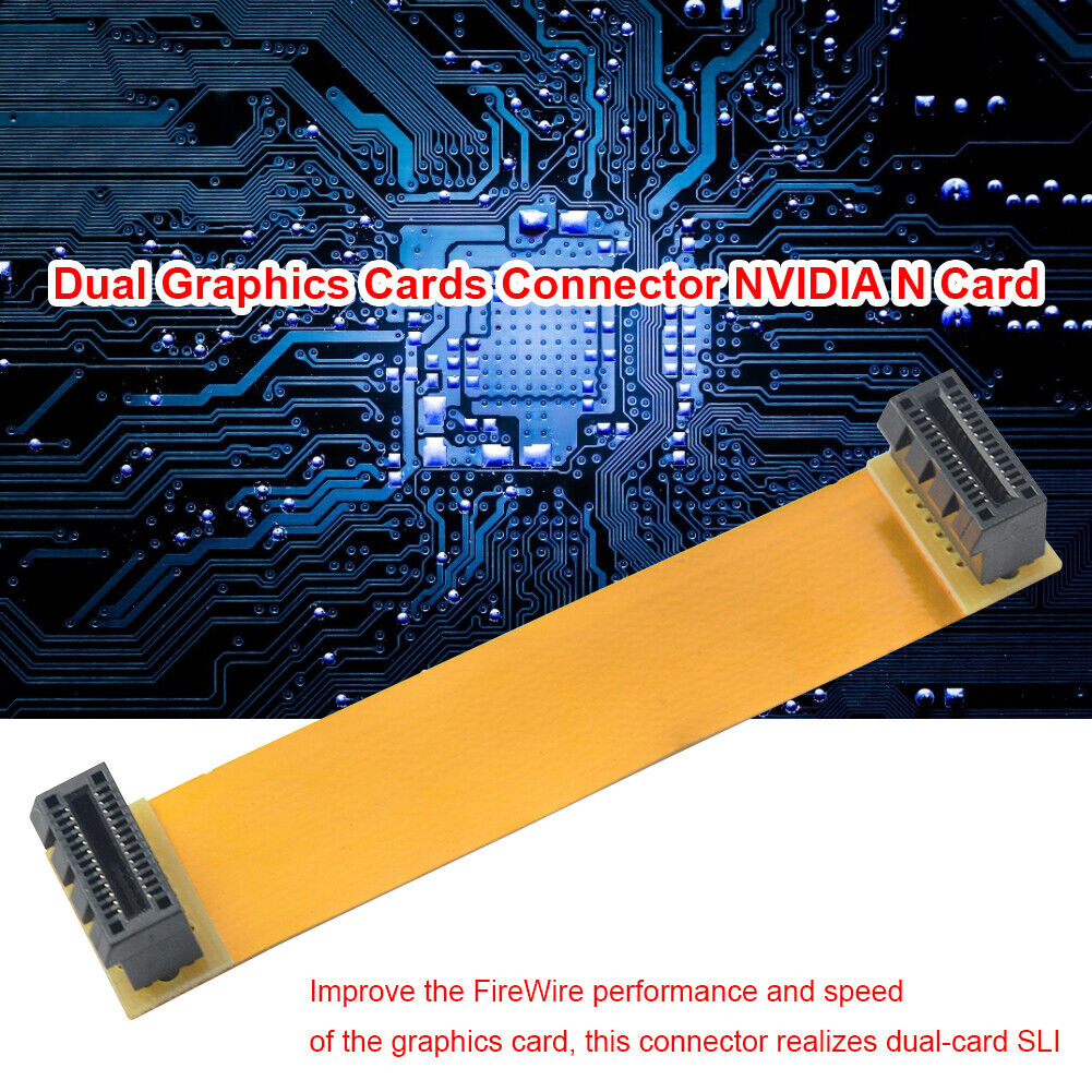 10cm Crossfire Cable Dual Graphics Cards Connector NVIDIA N Card SLI Bridge