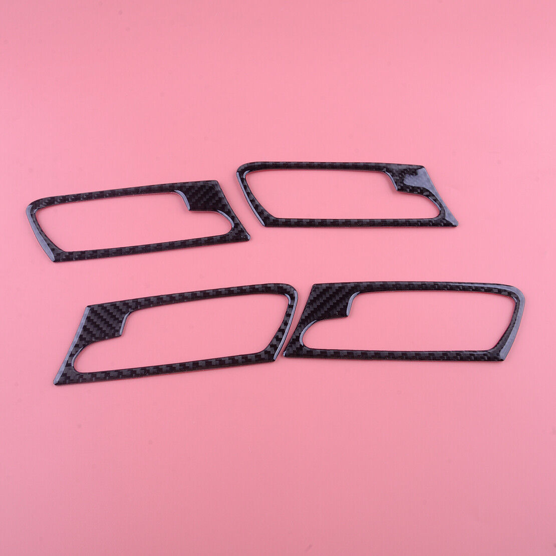 Carbon Fiber Interior Door Handle Frame Cover Fit for BMW X5 E70 X6 E71 2008-13