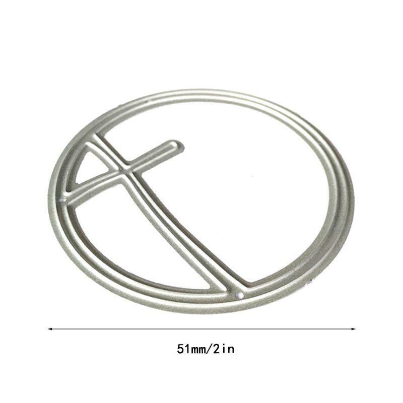 Round Cross Metal Cutting Dies Stencil Scrapbooking DIY Album Card Embossing