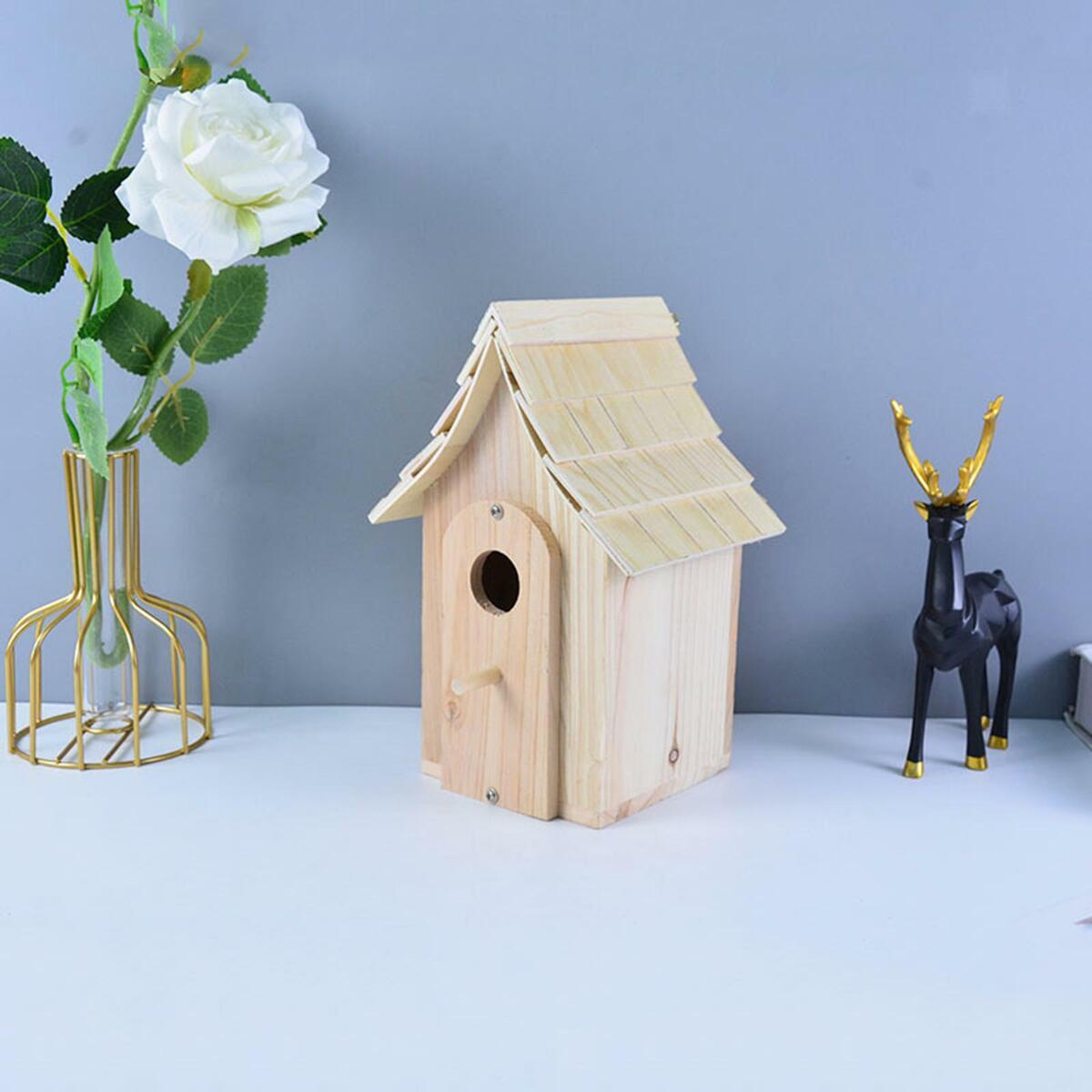 Wooden Birdhouse box of nesting Roman Hanging Shaped  Balcony Bird