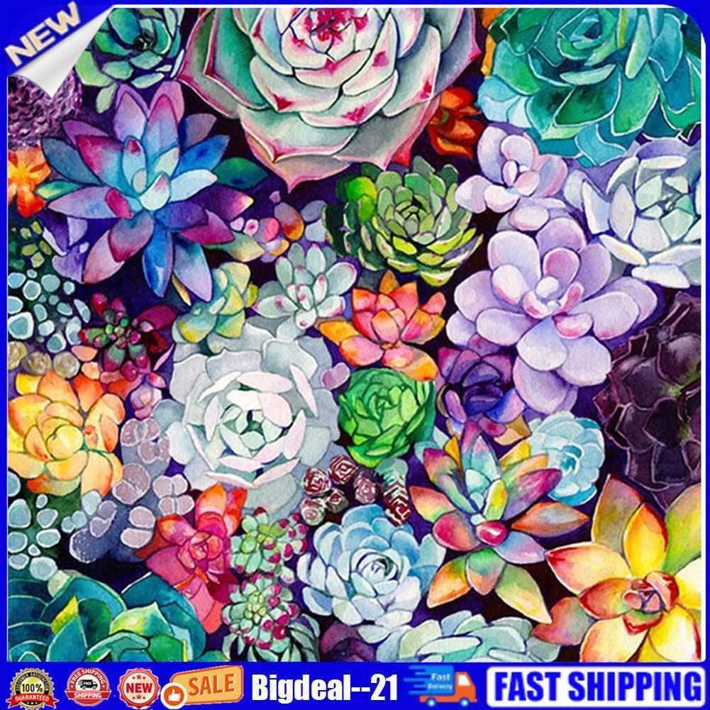 Succulent Plant Full Drill Diamond Painting DIY Mosaic Picture Home Decor