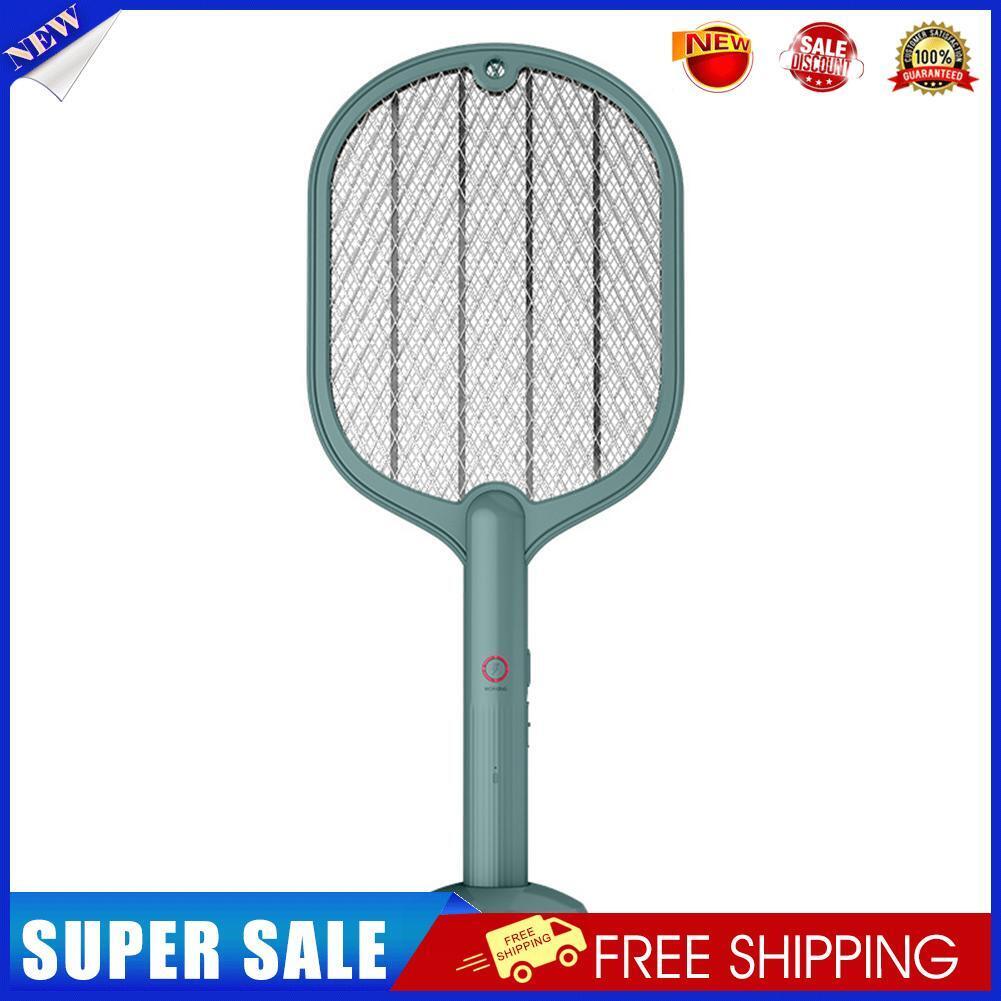 Electric Insect Swatter USB Rechargeable Led Light Mosquito Killer (Green)