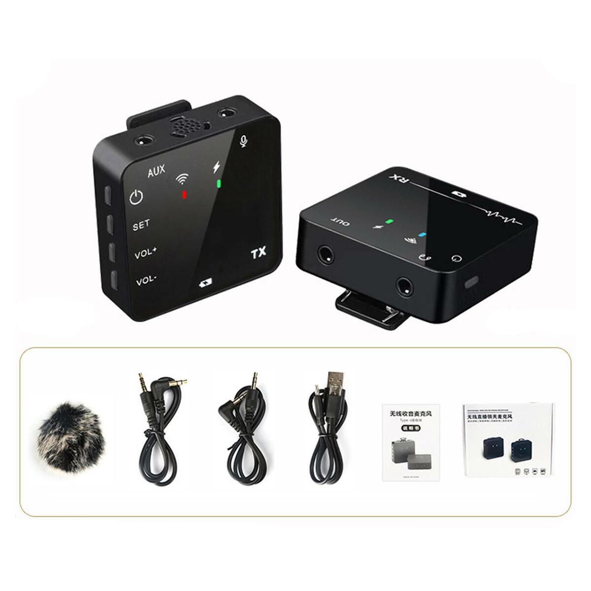 Lavaliered styleed style Microphone RF Launcher Receiver 50M  for Smartphones