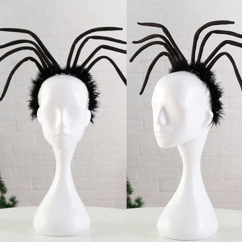 Black Spider Leg Headband Headdress Hair Hoop Funny Headwear for Halloween Party