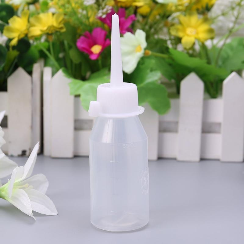 50ml Industrial Glue Gel Oil Applicator Squeeze Bottle Clear White Jet Dispenser