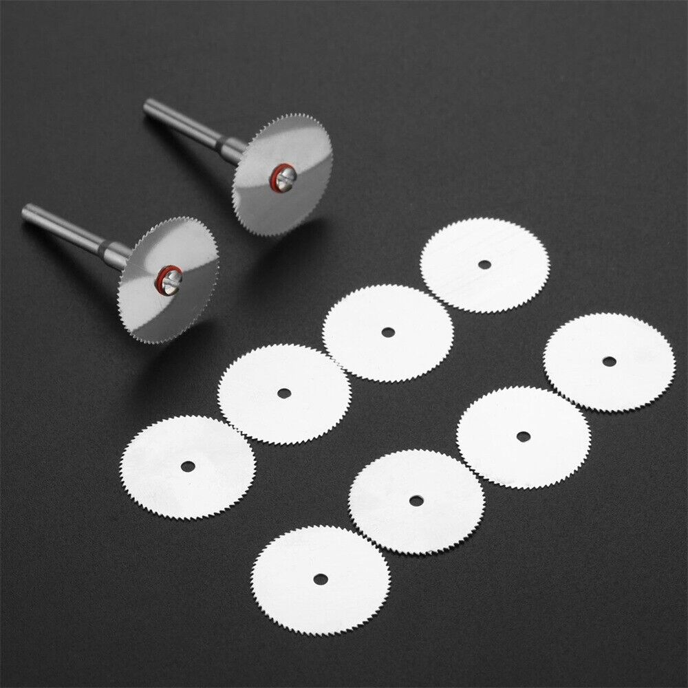 Carbon Steel Durable Circular Blades w/ Mandrel for Cutting Wood Aluminum 10Pcs