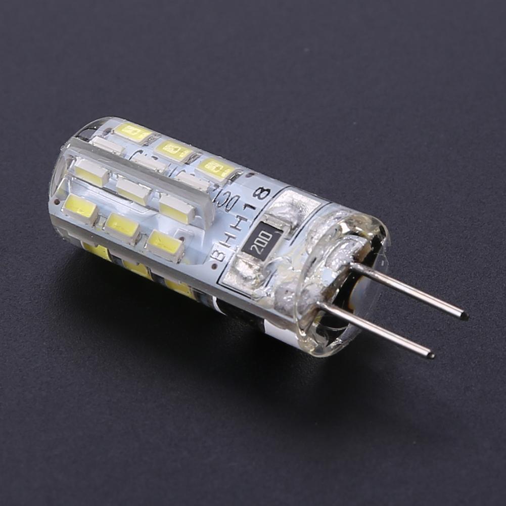 G4 LED Lamp 2W DC 12V 24 SMD3014 110LM White LED Silicone Corn Bulb Light