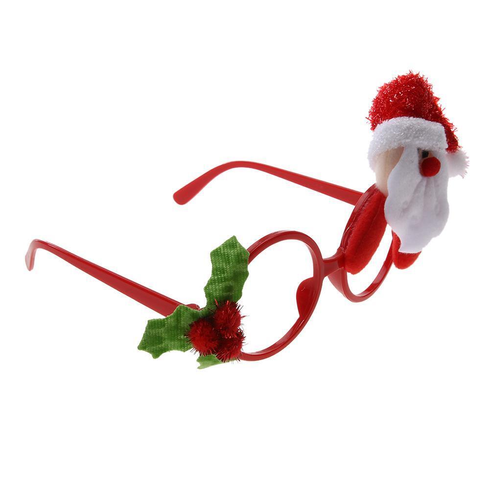 Christmas Sunglass Eyeglass Costume Eye Frame Party Decor(Santa Claus)