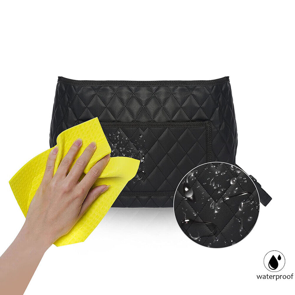 Interior Car Storage Pocket Seat Back Crevice Handbag Leather Organizer