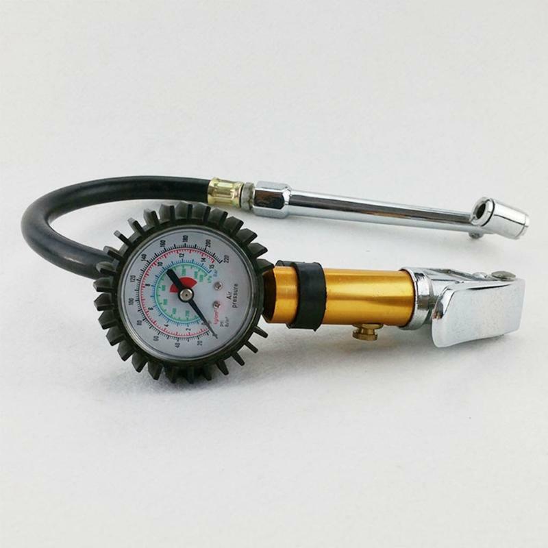 Dial Type Tire Pressure Gauge Metal Tire Air Inflator Tool for Car Auto Bike