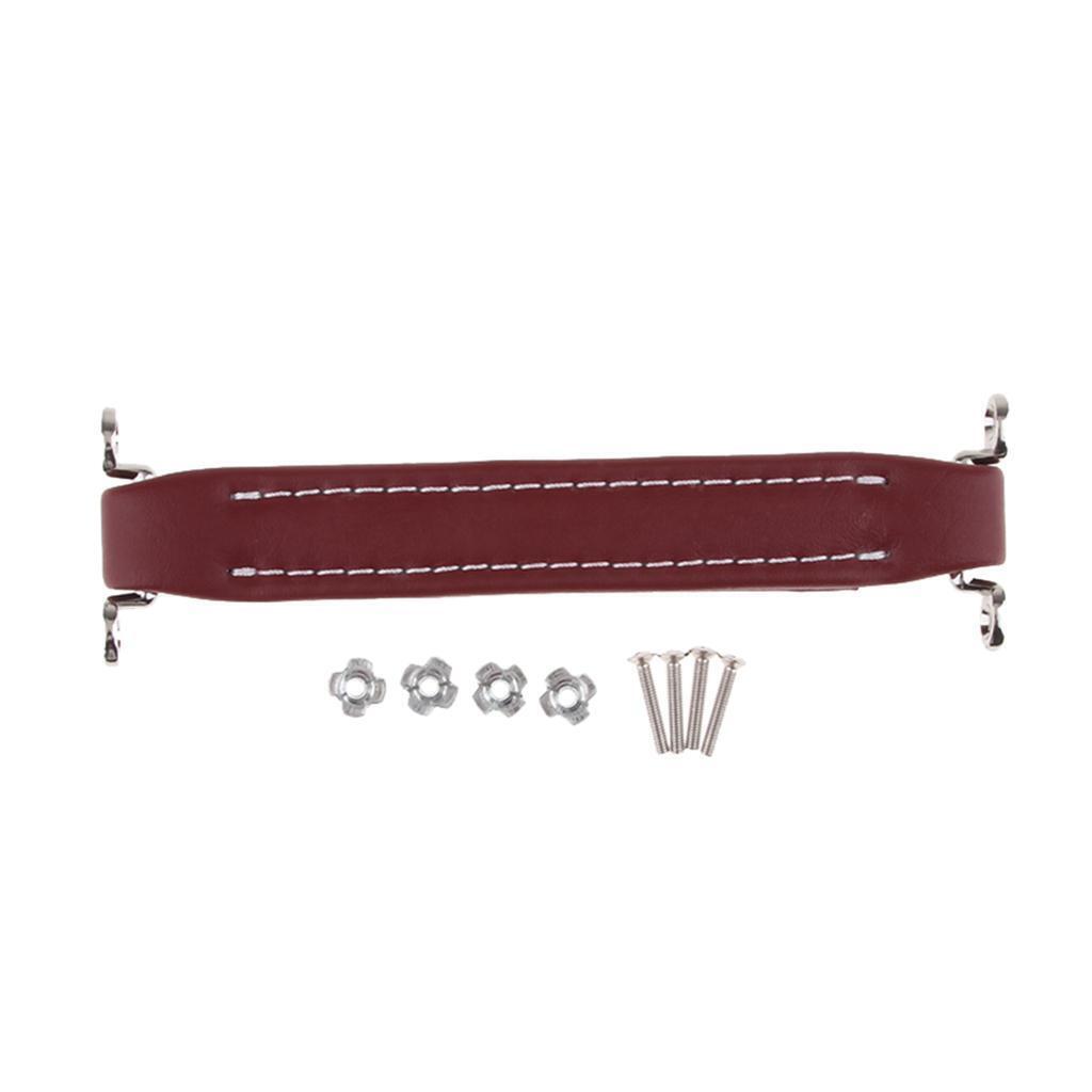 Amplifier Bass Guitar Handle Strap Stitched Leather Durable Replacement #2