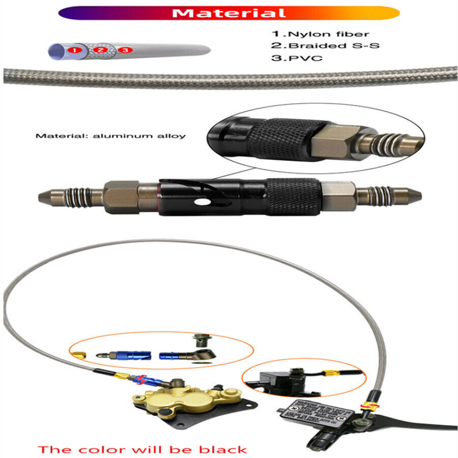 CNC Aluminum AN3 Brake Line Fluid Connect Fitting Brake Tubing Brake Hose Kit