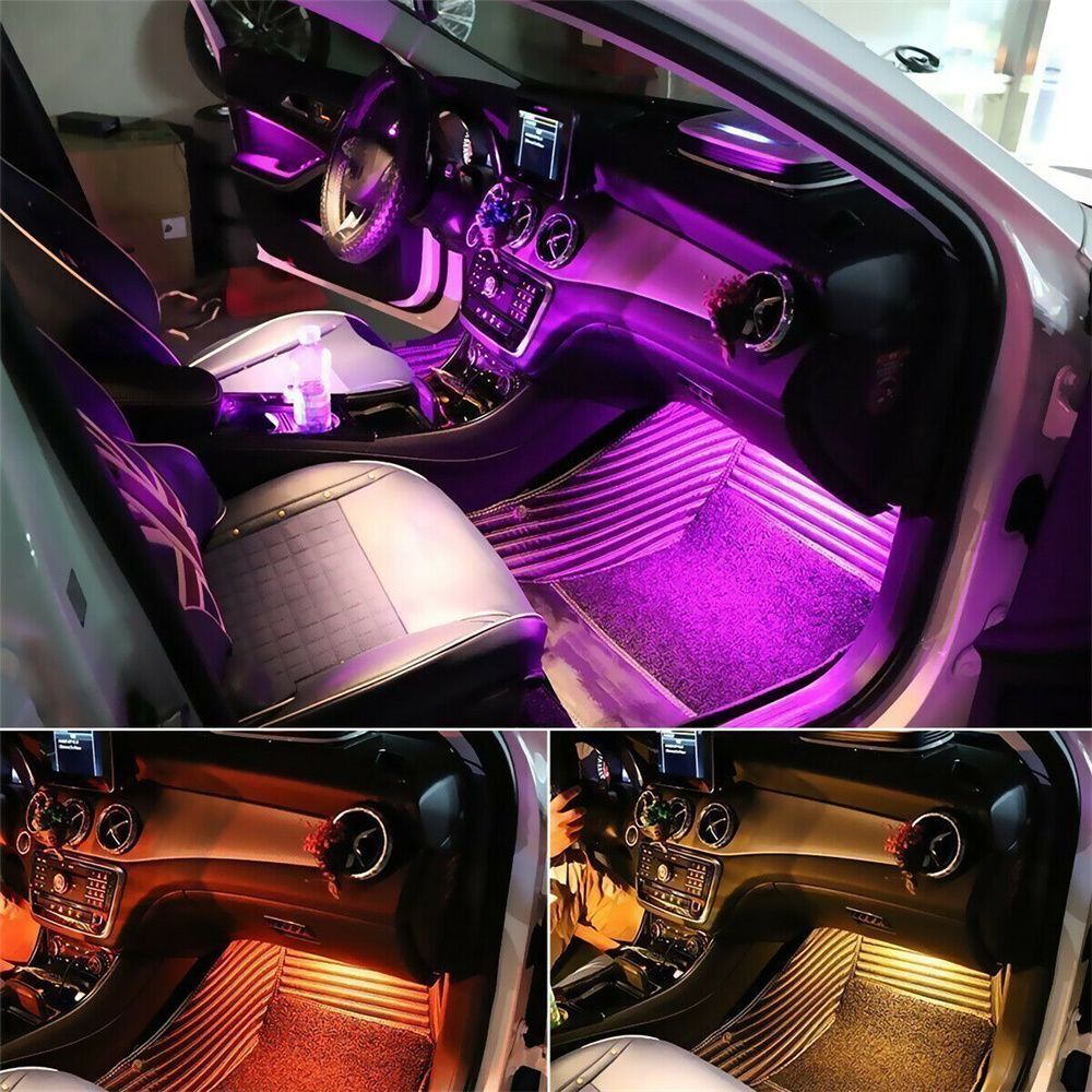 Car Decorative Light Strip Car Interior Footwell Strip Lights Atmosphere Lamp