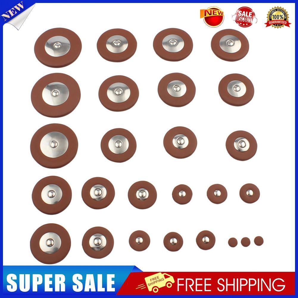 26pcs/Set Alto Saxophone Sax Replacement Woodwind Leather Pads Cushion