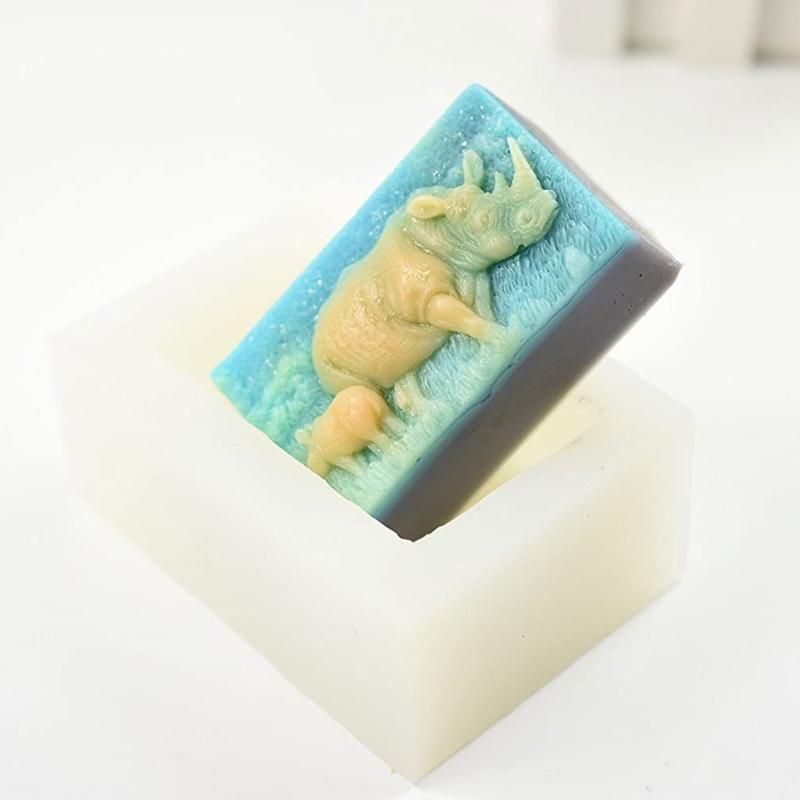 Cake Chocolate Soap DIY Mold Cake Rhino Shape Juice Mold Reusable Decorating