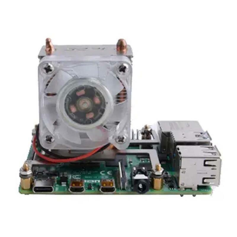 CPU Cooling V2.0 Fan 7 Colours Light Bracket 5-layer Case for Raspberry Pi 4B/3B