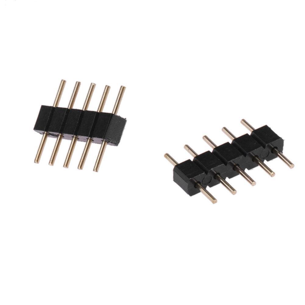 10pcs Male Connector Pin Needle for LED Strip(5Pin RGBW5050)(Black)