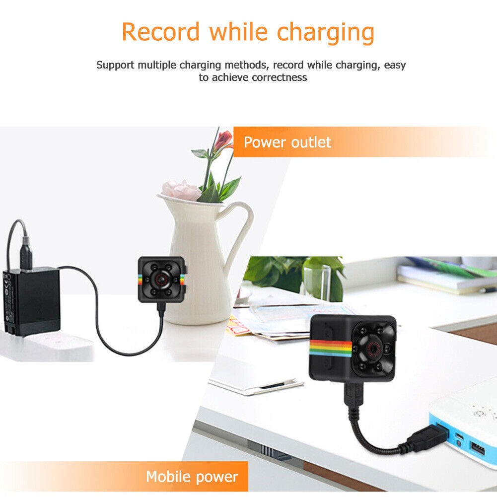 SQ11 Mini Camera Full HD 1080p Motion Sensor Night Vision Sport DV (Black)