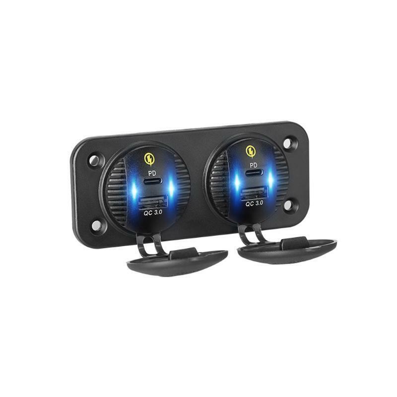 12V/24V Dual QC3.0 USB 18W Fast Type C PD USB-C Car Charger Socket Power Outlet
