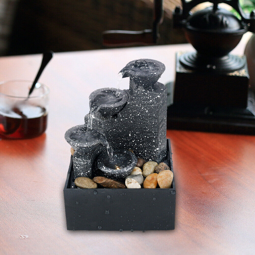 Water Fountain Desktop Ornaments Flowing Waterfall Gather Luck Feng Shui