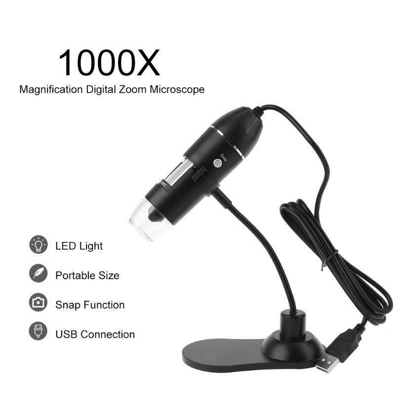 1000x Digital Magnification with Adjustable Stand 8 LED Compatible with Windows