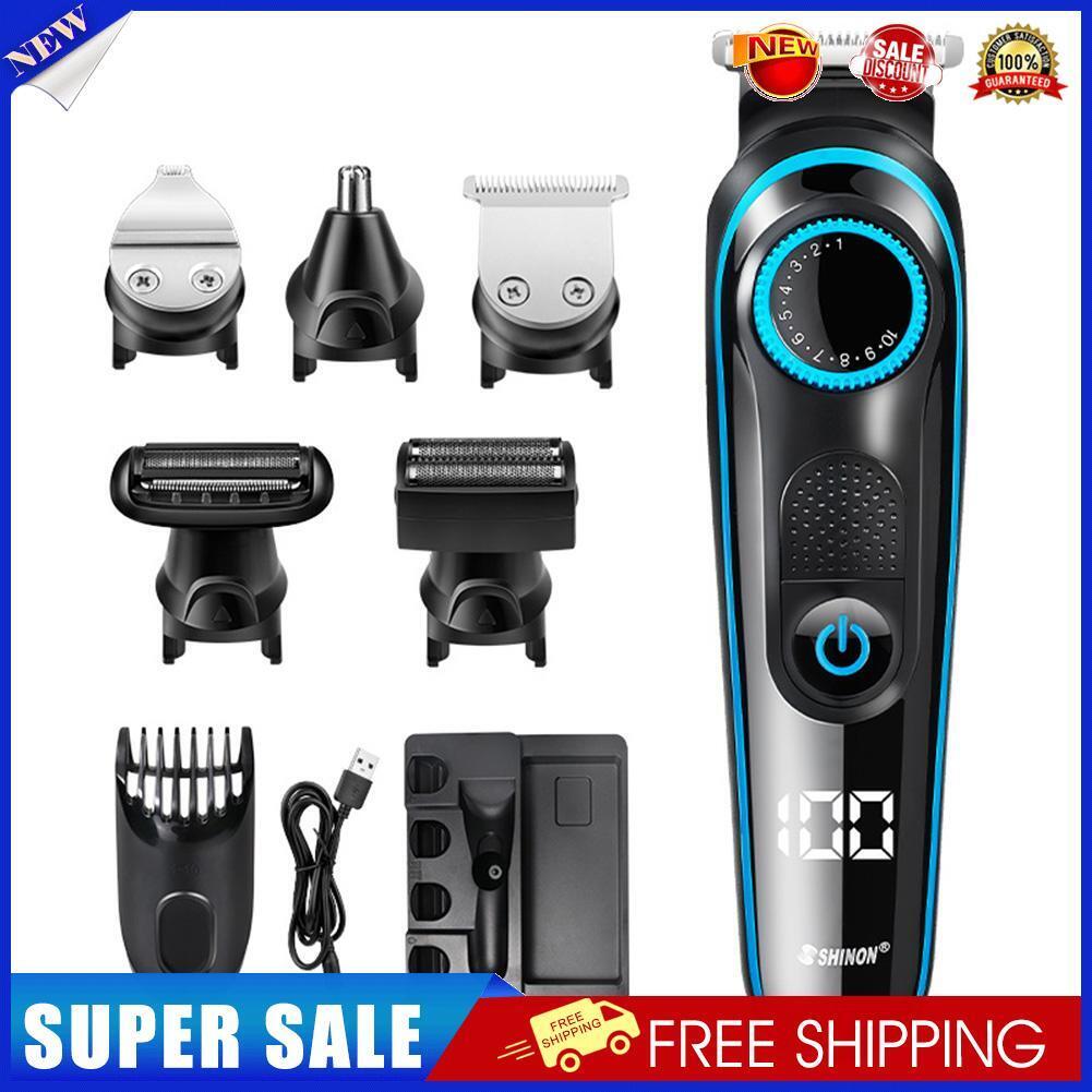5 in 1 LCD Hair Trimmer Household Electric Hair Clippers Nose Hair Cutter