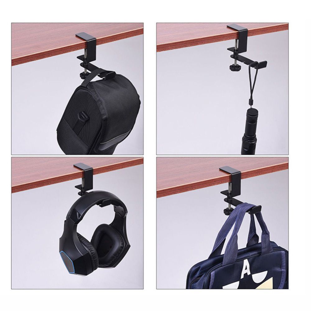 Desktop Clamp Mic Stand Headphone Holder Hanger Bracket Clamp Headset Bracket