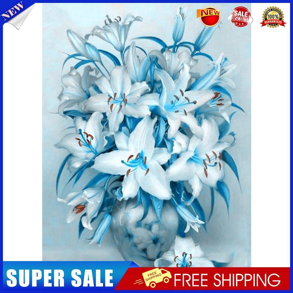 5D DIY Full Square Drill Elegant Flowers Cross Stitch Wall Diamond Painting